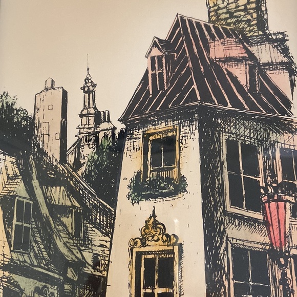 Vintage High Quality Solid Wood Framed Old Montreal Art. - Picture 2 of 14